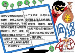 网络安全手抄报怎么画简单又好看，小学生网络安全手抄报内容写什么